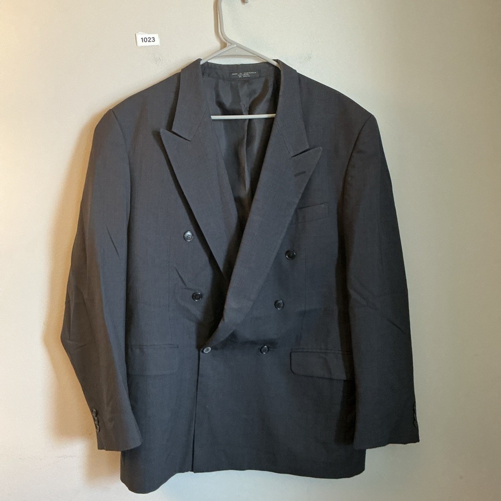 Albert Nipon Blazer 100% Wool Rn 47338 L 44 Black Long Sleeve